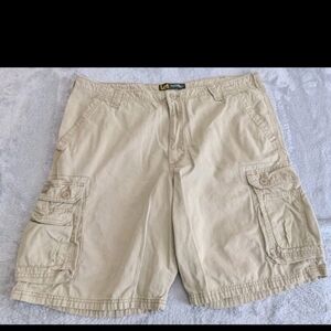 Lee Cargo Shorts Men's 40 Beige Cotton Casual